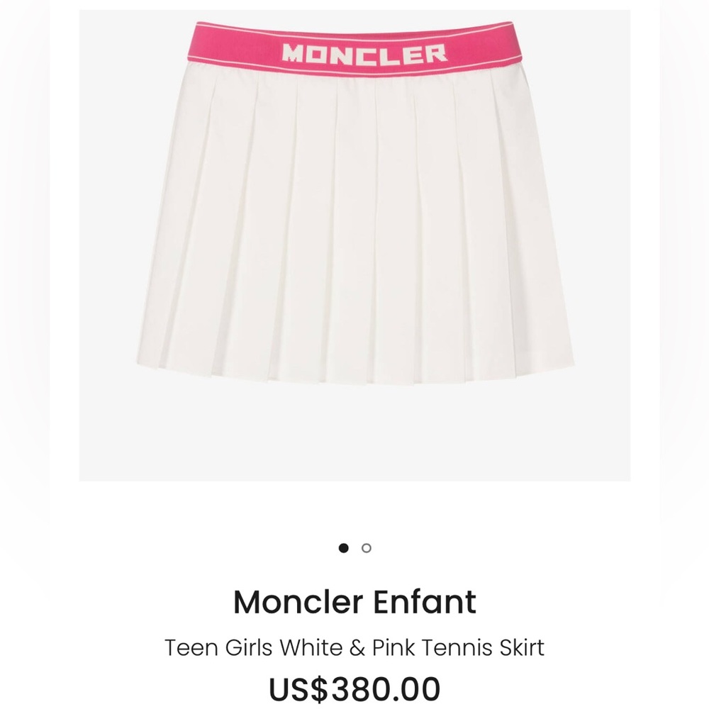 Brand New Girls White & Pink Tennis Skirt
